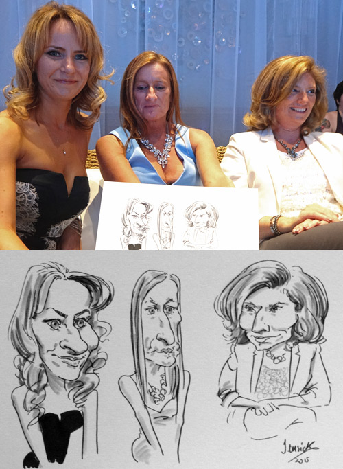 caricaturist drawing at birmingham hilton metropole